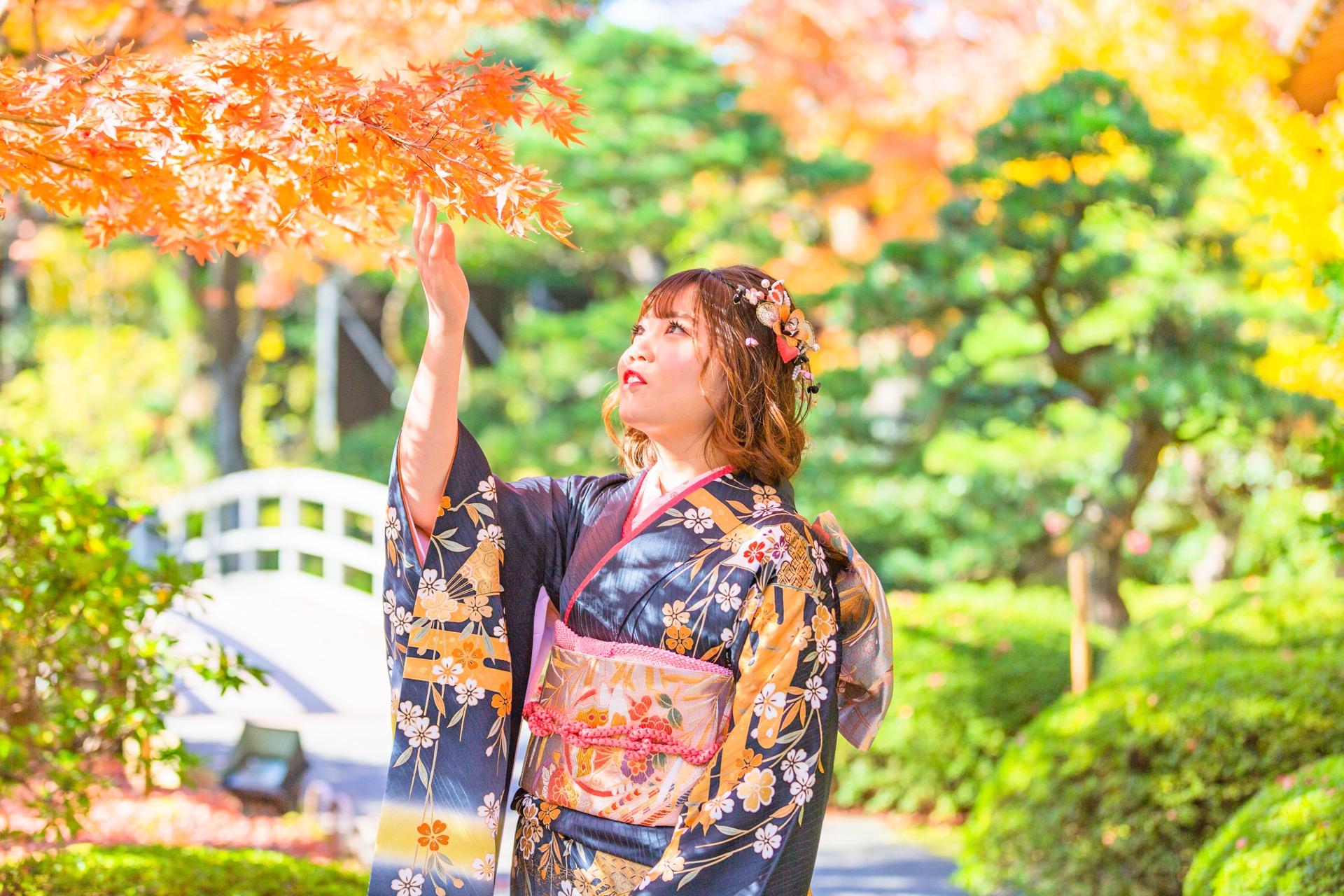 振袖・紅葉・庭園